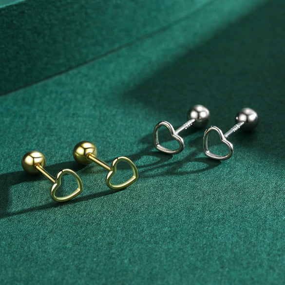 Wholesale S925 Silver Fashion Hollow Heart Earrings For Women With Seiko Treatment