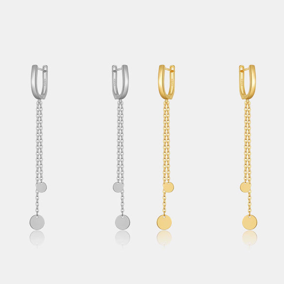 Wholesale S925 Silver Fashion New Earrings With Tassel And Exquisite French Ear Buckle Platinum Or 18K Gold Electroplated
