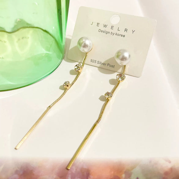 Wholesale S925 Silver Fashion Personality Flower Tassel Earrings With Diamond Geometric Pattern Electroplating Treatment For Women