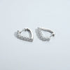 Wholesale S925 Silver Fashionable Love Earrings With Geometric Design And Electroplated Finish