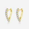 Wholesale S925 Silver Fashionable Love Earrings With Geometric Design And Electroplated Finish