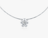 Wholesale S925 Silver Flower Diamond Necklace Clavicle Chain For Women With Sandblasted Texture