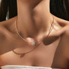 Wholesale S925 Silver Flower Diamond Necklace Clavicle Chain For Women With Sandblasted Texture