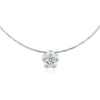 Wholesale S925 Silver Flower Diamond Necklace Clavicle Chain For Women With Sandblasted Texture