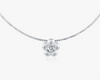 Wholesale S925 Silver Flower Diamond Necklace Clavicle Chain For Women With Sandblasted Texture