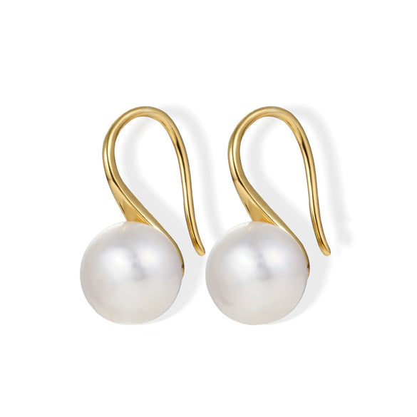 Wholesale S925 Silver Flower Pattern Earrings Inlaid With Pearls For Women