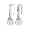 Wholesale S925 Silver Flower Pattern Earrings Inlaid With Pearls For Women