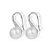 Wholesale S925 Silver Flower Pattern Earrings Inlaid With Pearls For Women