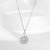 Wholesale S925 Silver Flower Pendant Necklace With Zircon For Women