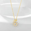 Wholesale S925 Silver Flower Pendant Necklace With Zircon For Women