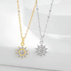 Wholesale S925 Silver Flower Pendant Necklace With Zircon For Women