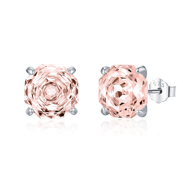 Wholesale S925 Silver Flower Style Earrings Set With Diamonds For Women