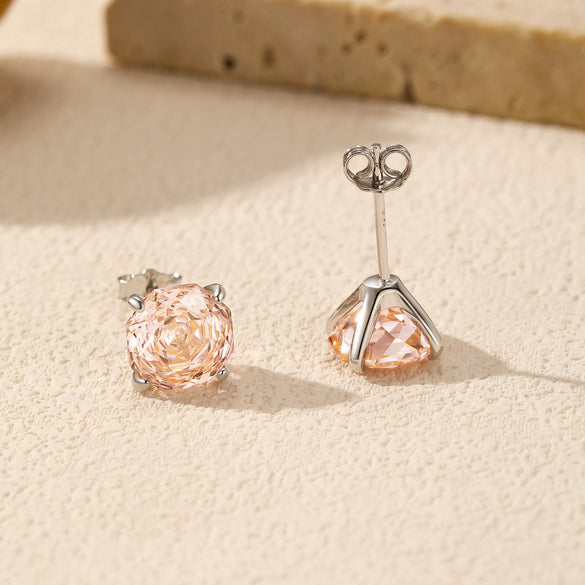 Wholesale S925 Silver Flower Style Earrings Set With Diamonds For Women