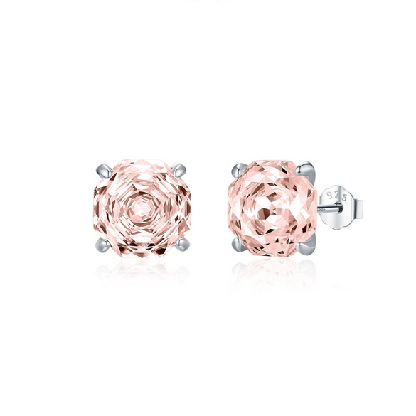 Wholesale S925 Silver Flower Style Earrings Set With Diamonds For Women