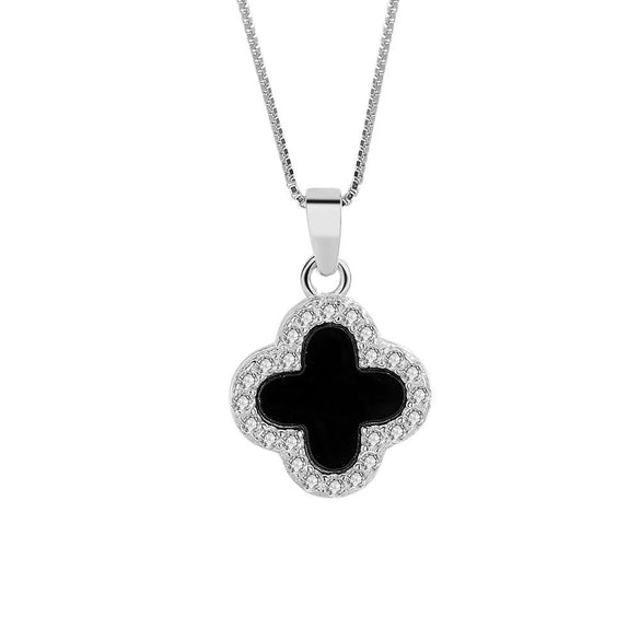 Wholesale S925 Silver Fourleaf Clover Necklace For Women With Electroplating Treatment