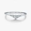 Wholesale S925 Silver Geometric Arrow Diamond Ring For Women