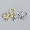 Wholesale S925 Silver Geometric Devil's Eye Earrings With Electroplating