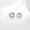 Wholesale S925 Silver Geometric Donut Earrings And Necklace For Female