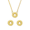 Wholesale S925 Silver Geometric Donut Earrings And Necklace For Female