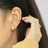 Wholesale S925 Silver Geometric Electroplated Round Earrings Unisex Fashion