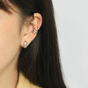 Wholesale S925 Silver Geometric Electroplated Round Earrings Unisex Fashion