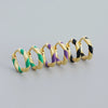 Wholesale S925 Silver Geometric Exotic Style Electroplated Oil Drop Ear Buckle Earrings For Women
