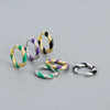 Wholesale S925 Silver Geometric Exotic Style Electroplated Oil Drop Ear Buckle Earrings For Women