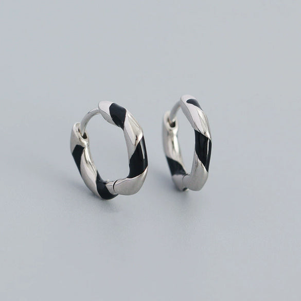 Wholesale S925 Silver Geometric Exotic Style Electroplated Oil Drop Ear Buckle Earrings For Women