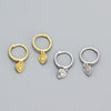 Wholesale S925 Silver Geometric Heartshaped Electroplated Women's Earrings