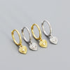 Wholesale S925 Silver Geometric Heartshaped Electroplated Women's Earrings