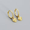 Wholesale S925 Silver Geometric Heartshaped Electroplated Women's Earrings