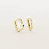 Wholesale S925 Silver Geometric Hoop Earrings For Women Electroplated Minimalist Square Design