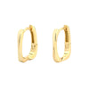 Wholesale S925 Silver Geometric Hoop Earrings For Women Electroplated Minimalist Square Design