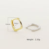 Wholesale S925 Silver Geometric Hoop Earrings For Women Electroplated Minimalist Square Design