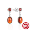 Wholesale S925 Silver Geometric Horse Eye Pendant Earrings For Women Simple Luxury Jewelry