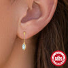 Wholesale S925 Silver Geometric Horse Eye Pendant Earrings For Women Simple Luxury Jewelry