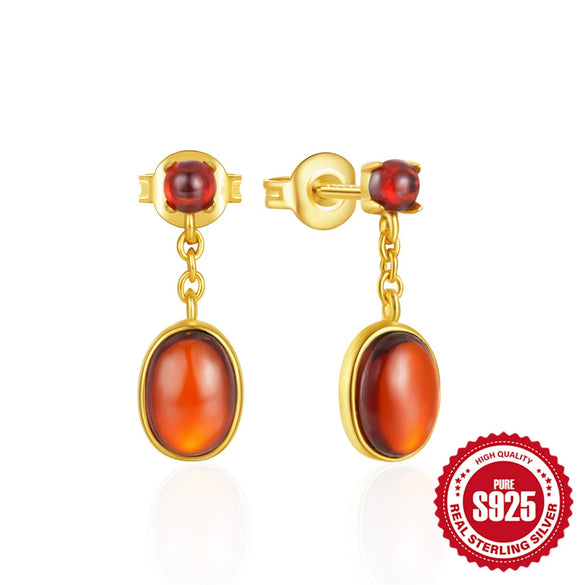 Wholesale S925 Silver Geometric Horse Eye Pendant Earrings For Women Simple Luxury Jewelry