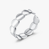 Wholesale S925 Silver Geometric Irregular Fish Scale Round Open Ring For Women With Electroplating