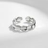Wholesale S925 Silver Geometric Irregular Fish Scale Round Open Ring For Women With Electroplating