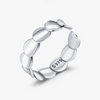 Wholesale S925 Silver Geometric Irregular Fish Scale Round Open Ring For Women With Electroplating