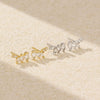 Wholesale S925 Silver Geometric Irregular Zircon Diamond Electroplated Earrings For Women