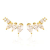 Wholesale S925 Silver Geometric Irregular Zircon Diamond Electroplated Earrings For Women