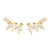 Wholesale S925 Silver Geometric Irregular Zircon Diamond Electroplated Earrings For Women