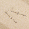 Wholesale S925 Silver Geometric Long Tassel Zircon Earrings For Women Highend Style