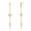Wholesale S925 Silver Geometric Long Tassel Zircon Earrings For Women Highend Style