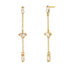 Wholesale S925 Silver Geometric Long Tassel Zircon Earrings For Women Highend Style