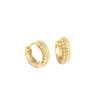 Wholesale S925 Silver Geometric Metal Wind Round Bead Ear Buckle Earrings For Women With Electroplating
