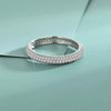Wholesale S925 Silver Geometric Minimalist Inlaid Diamond Ring For Women