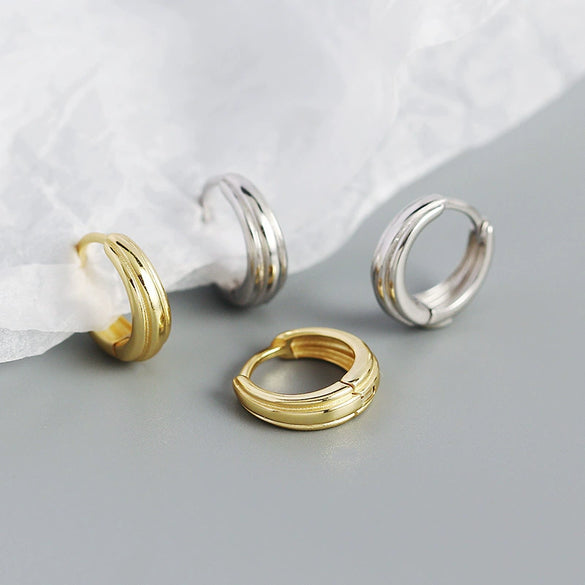 Wholesale S925 Silver Geometric Minimalist Retro Style Ear Studs For Female