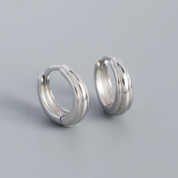 Wholesale S925 Silver Geometric Minimalist Retro Style Ear Studs For Female